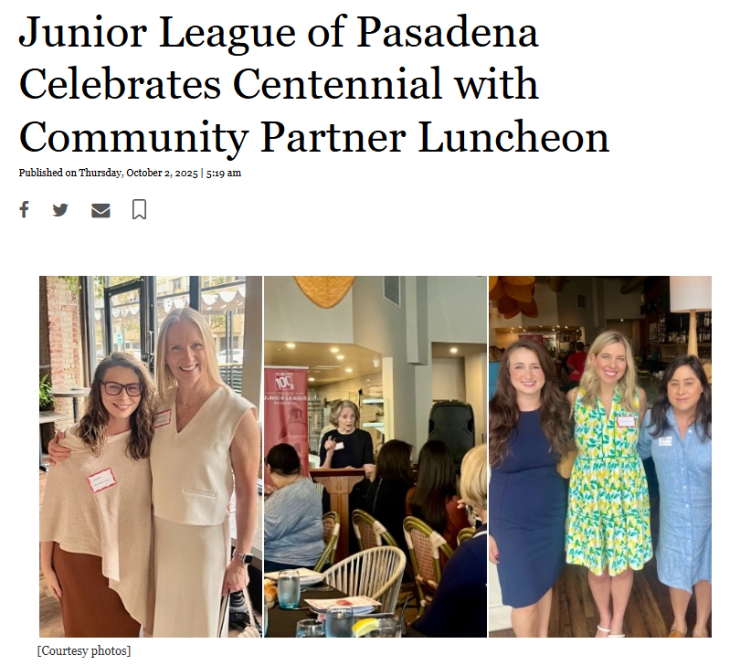 JLP Community Partner Luncheon Featured on Pasadena Now - The Junior ...